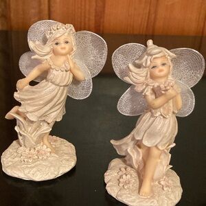 Set of 2, 4 inch resin fairies.